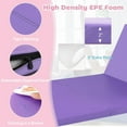 thumbnail image 5 of NALYL 4'x8' Gymnastics Mat, 2" Thick Folding Tumbling Mat with Carrying Handles, Foldable Gym Mat with Hook and Loop Fastener, Cheer Mats for Kids Adults Home Exercise Aerobics Fitness, Violet, 5 of 8
