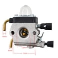 thumbnail image 3 of Carburetor C1QS66 C1QS97 C1QS186 Carb with Air Filter Spark Plug Fuel Line Gaskets for FS38 FS55 FS55R FS55RC HL45 KM55 KM55R String Trimmer Weed Eater, 3 of 8
