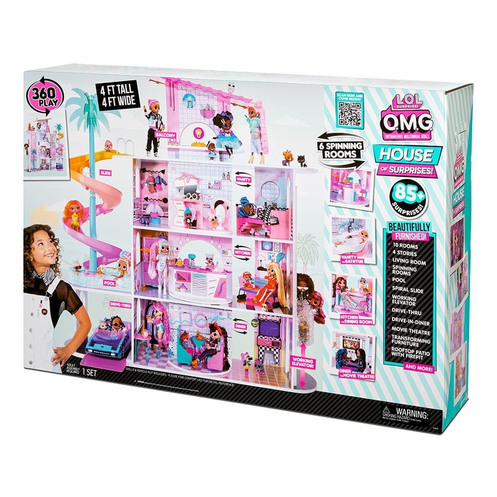LOL Surprise OMG House of Surprises – New Real Wood Doll House with 85+ Surprises | 4 Stories, 10 Rooms