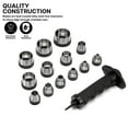 thumbnail image 2 of NEIKO 02604A Hole Punch Set | SAE & Metric, 3/16” – 1-3/8” & 5 – 35mm | 14 Piece Sharp Hollow Hole Punch Kit, Gasket Cutting Puncher, Foam Cutter, & Leather Hole Punches | 6” Interchangeable, 2 of 7