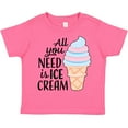 thumbnail image 3 of Inktastic All You Need is Ice Cream with Ice Cream Cone Boys or Girls Toddler T-Shirt, 3 of 5