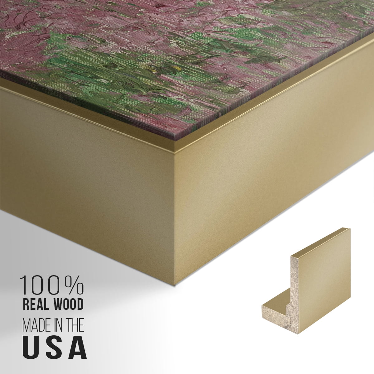 Vintage Landscape-CCCLXV By Wexford Home Framed in Gold Wood Gallery Wrapped Canvas 27 in. x 41 in.