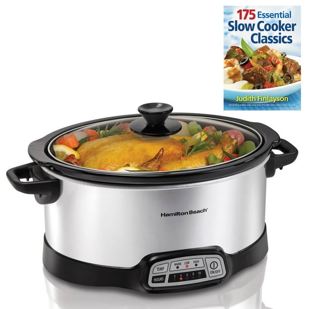 Hamilton Beach Countertop 7 Qt Programmable Slow Cooker & 175 Recipe