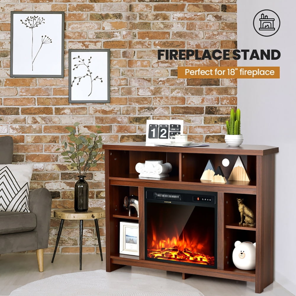 Finihen TV Stand, TV Cabinet, Modern Corner TV Stand with Adjustable Shelves for TVs up to 48 Inch, Media Entertainment Center with Storage, for Living Room, Bedroom, Coffee