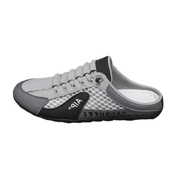 YLYL Men's Slip-On Mule Sneakers Backless Anti-Slip Walking Shoes Lightweight Breathable Casual Sport Shoes for Driving Travel