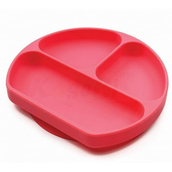 Silicone Grip Dish, Suction Plate, Divided Plate, Baby Toddler Plate, BPA Free, Microwave Dishwasher Safe Suction Dish