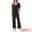 Black, variant on DARING DIVA Pajama Set Ribbed Knit Top Drawstring Pants 2 Pieces Outfit S Black