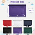 30 Pack Pencil Pouch for 3 Ring Binder Zipper Pencil Pouches with Clear