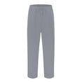 thumbnail image 5 of Girls Sweatpants Grey Sweatpants for Girls Basic Boys Athletic Pants Wide Leg Pants with Pocket Pants for Boys 6-7 Years, 5 of 9