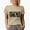 Tan, variant on Don't Make Me Use My Teacher Voice, Groovy Retro Wavy Text Merch Gift, Heather Grey T-Shirt, Medium