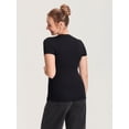 thumbnail image 3 of Maternity Shirts Short Sleeve Nursing & Pregancy Tops Summer Casual T-shirts Cotton Ribbed, 3 of 4