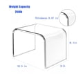 thumbnail image 2 of Taburete BOPKOWI acrílico transparente, impermeable, con capacidad de 250 libras, 2 of 7