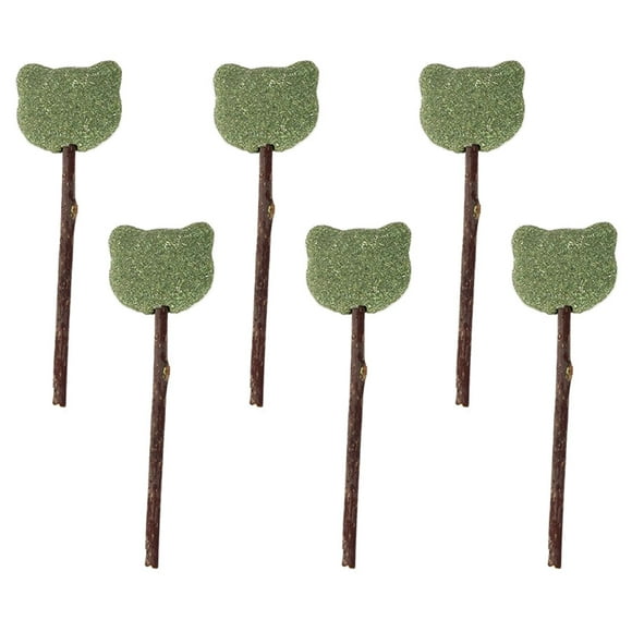 6pcs Catnip Lollipop Catnip Chewing Toy Cleaning Teeth Molar Tool Chewing Stick