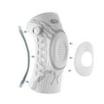 thumbnail image 1 of Kuangmi Smart Knob Knee Brace with Patella Gel Pad and Lateral Stabilizer, Compression Knee Brace for Exercise (Single-White-Left-XXL)), 1 of 7