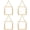 6cm, variant on Yihuala 4Pcs Glass Hanging Frame Gold Metal Picture Frame Clear Glass Floating Frames Hanging Work Display Frames for Pressed