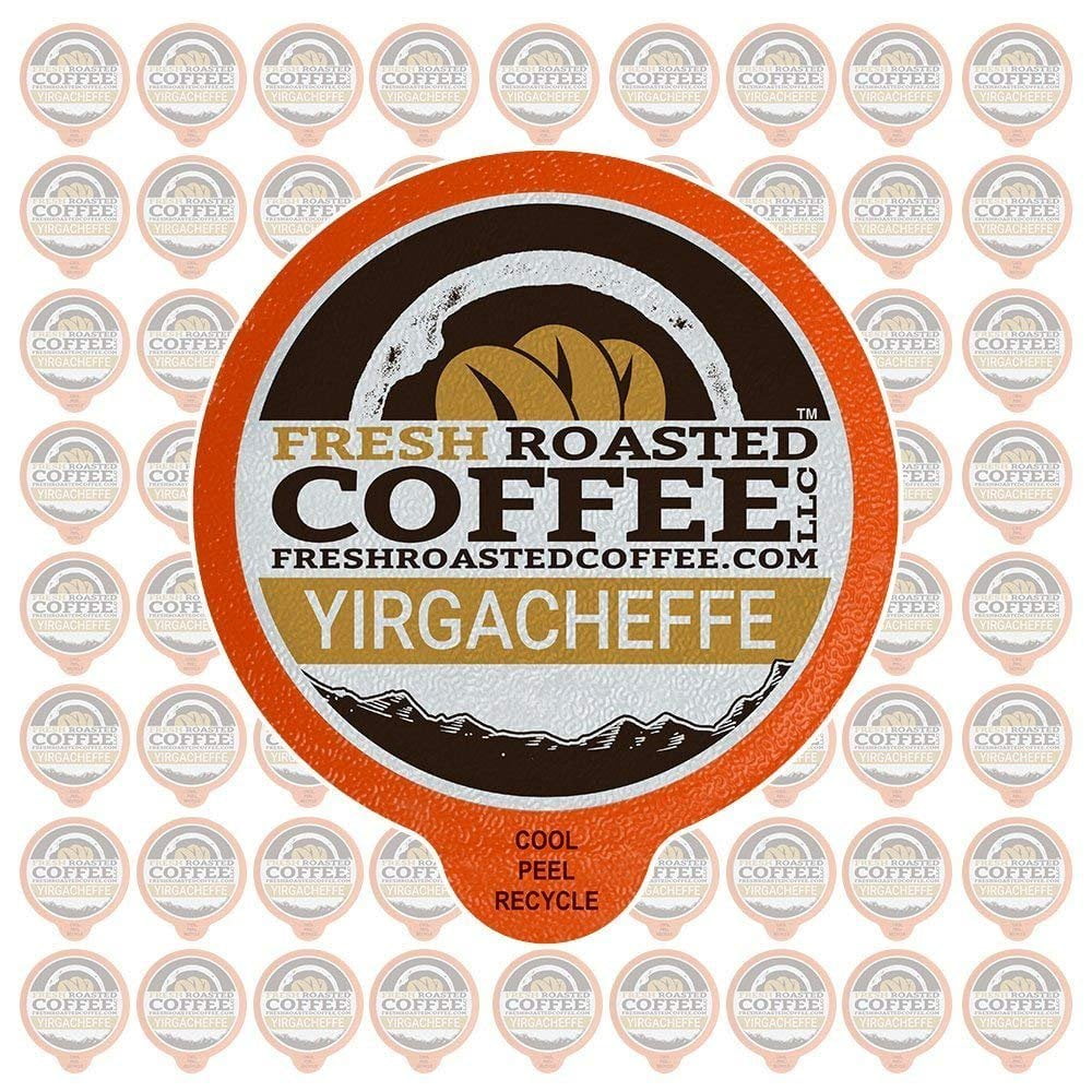 Fresh Roasted Coffee, Ethiopian Yirgacheffe Coffee Pods, Medium Roast