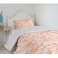 thumbnail image 4 of Ambesonne Camouflage Quilted Bedspread Set 2 Pcs, Soft Peach Tones, Twin Size, Salmon Peach, 4 of 6
