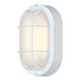 thumbnail image 6 of Industrial LED Outdoor Light Fixture Wall Mount with Ellipse Frosted Glass Shade, Dimmable, 3000K, 500 Lumens (2-Pack), 6 of 9