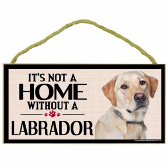 JennyGems Cartello In Legno All You Need Is Love And A Labradoodle - Decorazione Rustica 20x15 Cm