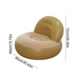 thumbnail image 3 of Sofá inflable para acampar, hogar y exteriores, plegable y portátil, con superficie aterciopelada (amarillo), 3 of 6