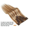 thumbnail image 2 of SEGO Clip in Hair Extensions Human Hair Full Head 100% Real Remy Thick Hair Extensions Silky Straight Balayage Blonde Hair Pieces, 2 of 7