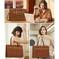 thumbnail image 6 of Lovevook Laptop Tote Bag for Women,PU Leather Teacher Nurse Office Ladies Work Bag,Classy Anti-Thief Women Handbags Shoulder Bags-Large, 6 of 8
