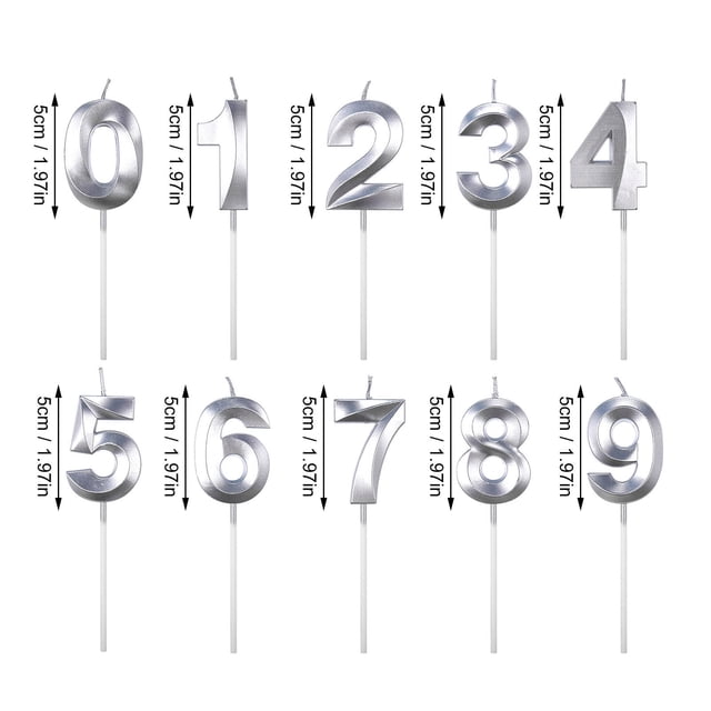 JJKBVCLO Birthday Candles Extended Big Number Candle Multicolor 3D Design Cake Topper Decoration For Any Celebration
