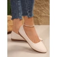 thumbnail image 4 of Women‘s Solid Color Flat Shoes  Comfy Slip On Soft Sole Shoes  Casual All-Match Ballet Flats, 4 of 7