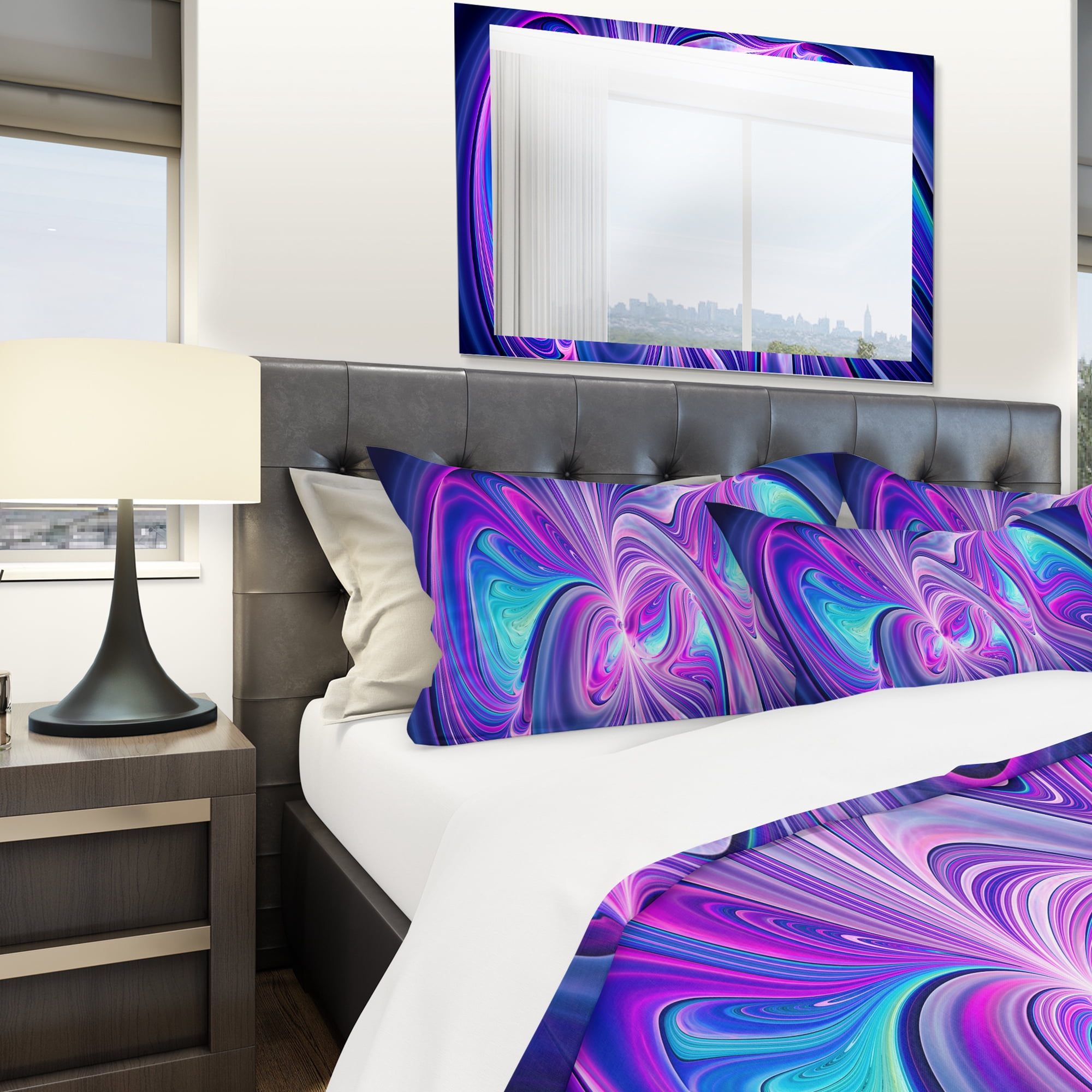Designart 'Purple and Blue Wonder' Modern & Contemporary Duvet Cover Set