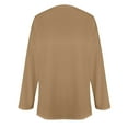 thumbnail image 3 of Womens Plus Size Tops, Oversized T Shirts for Women Fall Casual Loose Fit Solid Color Crewneck Long Sleeve Shirts, 3 of 4