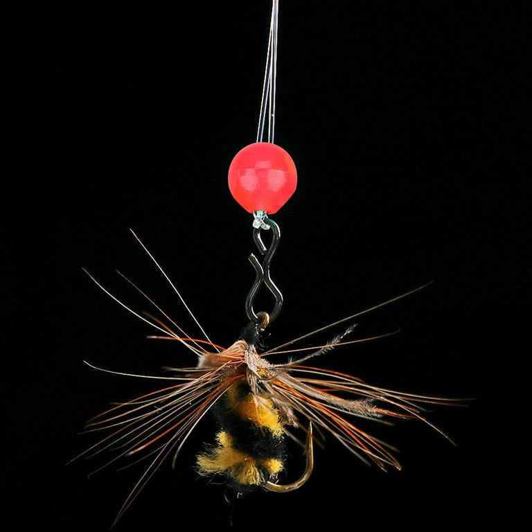 Tigofly 200 pcs/lot Plastic Round Hot Orange Fishing Beads Hard Floating  Bobber Bulk Beads Fishing Accessories Fly Tying Materials