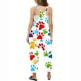 thumbnail image 5 of Odeerbi Kids Girls Summer Jumpsuit Paw Print Bib Overalls Casual Sleeveless Rompers Long Pants with Pockets 5-14 Years White, 5 of 5