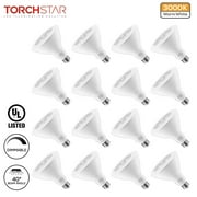 TORCHSTAR 16-Pack Dimmable PAR38 Outdoor LED Flood Light Bulbs, 18 Watts(100W Eqv), UL Listed, 3000K Warm White