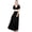 Black/Creme, variant on Evanese Women's Elegant Slip on Short Sleeves Evening Party Formal Long Dress