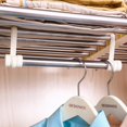 thumbnail image 4 of SIABC-Closet Tension Shelf Expandable Telescopic Rod Heavy Duty Clothes Hanging Rail Adjustable DIY Storage Organizer Shoe Rack 7-Bar Extention for Garage Bathroom Kitchen Bedroom, 4 of 4