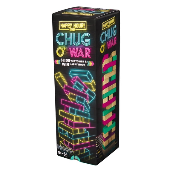 Spin Master Games, Happy Hour Tower Chug O’ War, Party Game for Adults Ages 21