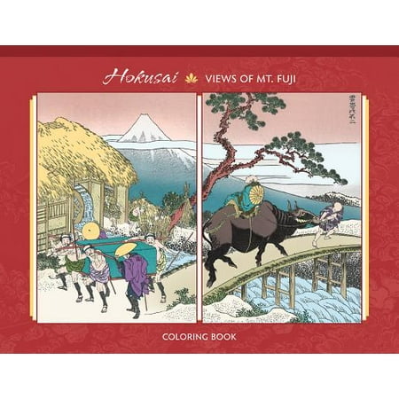 Hokusai 100 Views of Mt Fuji Adult Colouring Book
