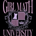thumbnail image 2 of Junior's Lost Gods Girl Math Pink University Graphic Oversized T-Shirt, 2 of 2