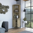 thumbnail image 4 of CoSoTower Corner Bar Cabinet Shopron, Living Room, Aged Oak, 4 of 7