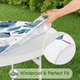 thumbnail image 5 of Pioneer Flower Floral Print Pattern Round Fitted Tablecloth with Elastic Edge,Dining Table Cover Waterproof,Outdoor Round Tablecloth for Camping,Dining,Indoor and Outdoor, 5 of 7