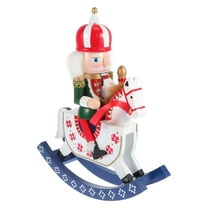 ELAYARD 1Pack Nutcracker Christmas Figurine Wood Decoration for Desktop Ornament