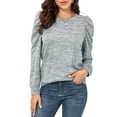 thumbnail image 2 of Blusa tipo pulóver, sudadera con cuello redondo para mujer, sudadera de manga larga a la moda, sudadera con cuello redondo, diseño revolucionario, 2 of 5