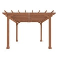 thumbnail image 6 of VEIKOUS 12x12ft Cedar Wood Pergola W/ Sturdy Structure and Slatted Roof for Patio, Garden or Deck, 6 of 17