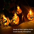 thumbnail image 4 of Guirnalda de luces de Halloween, 20 luces LED naranjas de calabaza, 36 m, 3D, de plástico, para Halloween, Navidad, festivales, fiestas y decoración de interiores., 4 of 5