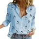 thumbnail image 1 of Camisas elegantes de lino y algodón para mujer, Blusas informales con solapa y botones, Blusas holgadas de manga larga para primavera y verano, 1 of 5