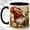 Black, variant on Ladybug Gnome Coffee Mug, Mushroom Garden Mug, Ceramic 11 oz