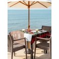 thumbnail image 2 of Outdoor Tablecloth with Umbrella Hole and Zipper, Red Plaid Christmas Square Table Cloth 60x60 Inch Waterproof Tablecloth, Gnomes Snowflake Xmas Tree Gifts Picnic Table Cover for Patio Camping, 2 of 7