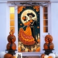 thumbnail image 5 of FeiFu 35×71 Inch Day of the Dead Halloween Door Cover Decorative Door Curtain Standard Doors Fits Day of the Dead and Halloween, 5 of 6