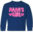 thumbnail image 3 of Inktastic Mama's Girl Pink with Hearts Long Sleeve Youth T-Shirt, 3 of 5