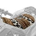 thumbnail image 2 of Renewold All-Weather ATV Seat Cover 25x10 Inch, Waterproof Heavy Duty 4 Wheeler Seat Cover ATV Accessories Decor for Yamaha Raptor 700, Polaris Sportsman 450/750, American Tribal Cow Print Brown, 2 of 7